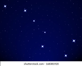 Big Dipper on the starry sky