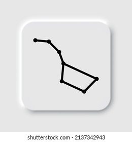 Big Dipper simple icon. Flat desing. Neumorphism design.ai
