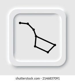 Big Dipper simple icon. Flat design. Neumorphism design.ai
