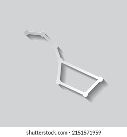 Big Dipper simple icon. Flat design. Paper style with shadow. Gray background.ai