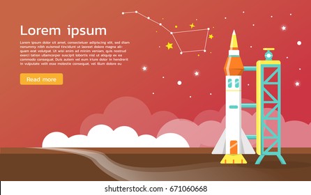The big dipper and space shuttle illustration.vector design
