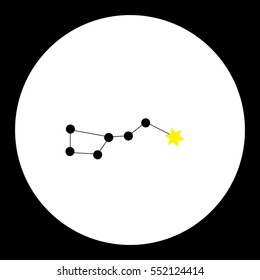 big dipper star constellation black simple icon eps10