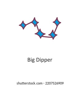 Big Dipper Vector Filled outline Icon Design illustration. Space Symbol on White background EPS 10 File