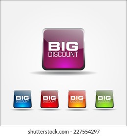 Big Discount Colorful Vector Icon Design