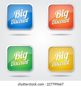 Big Discount Colorful Vector Icon Design