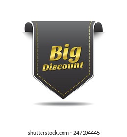 Big Discount golden Vector Icon Design