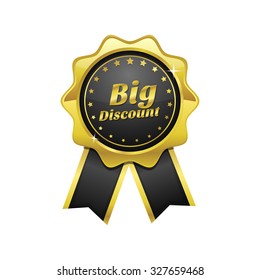 Big Discount golden Vector Icon Design
