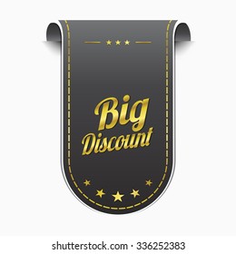 Big Discount golden Vector Icon Design