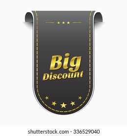 Big Discount golden Vector Icon Design