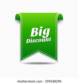 Big Discount Green Vector Icon Design