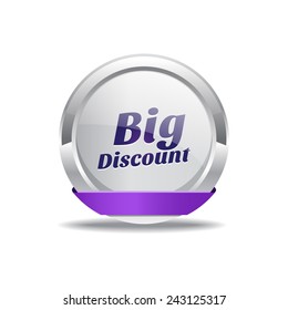 Big Discount Purple Vector Icon Button