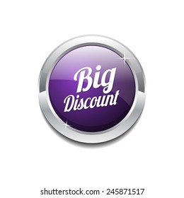 Big Discount Purple Vector Icon Button