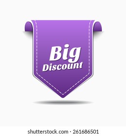 Big Discount Purple Vector Icon Design