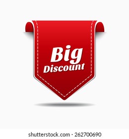 Big Discount Red Vector Icon Design