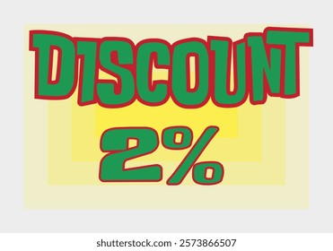 Big discount sale background. Discount illustration with large percentage numbers on a different colored background.