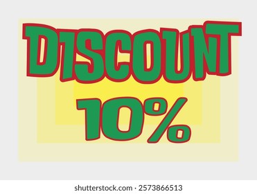 Big discount sale background. Discount illustration with large percentage numbers on a different colored background.