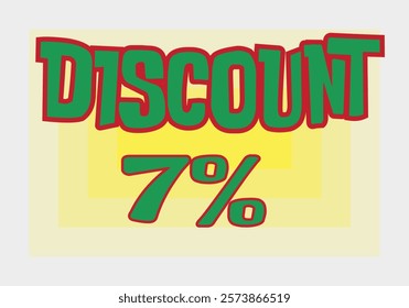 Big discount sale background. Discount illustration with large percentage numbers on a different colored background.