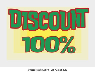 Big discount sale background. Discount illustration with large percentage numbers on a different colored background.