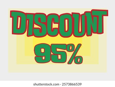 Big discount sale background. Discount illustration with large percentage numbers on a different colored background.