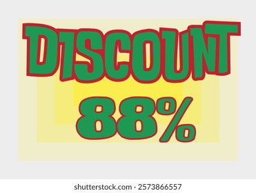 Big discount sale background. Discount illustration with large percentage numbers on a different colored background.