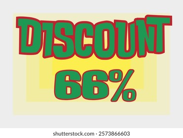 Big discount sale background. Discount illustration with large percentage numbers on a different colored background.