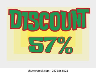 Big discount sale background. Discount illustration with large percentage numbers on a different colored background.