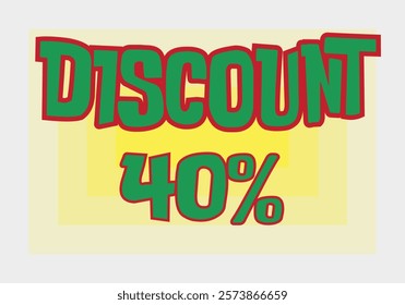 Big discount sale background. Discount illustration with large percentage numbers on a different colored background.