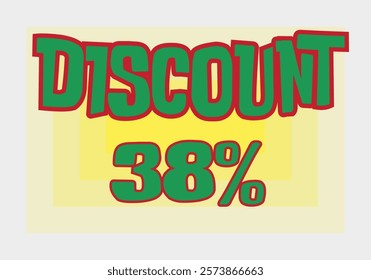 Big discount sale background. Discount illustration with large percentage numbers on a different colored background.