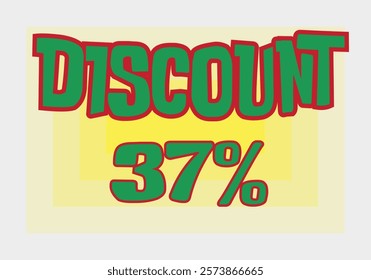 Big discount sale background. Discount illustration with large percentage numbers on a different colored background.