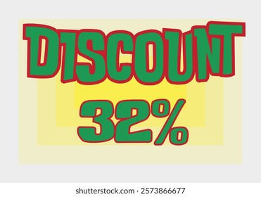 Big discount sale background. Discount illustration with large percentage numbers on a different colored background.