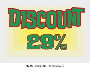 Big discount sale background. Discount illustration with large percentage numbers on a different colored background.