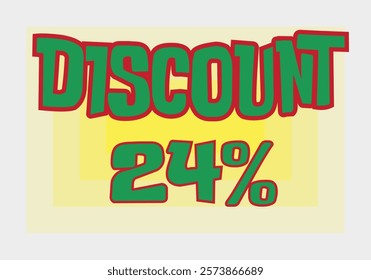 Big discount sale background. Discount illustration with large percentage numbers on a different colored background.