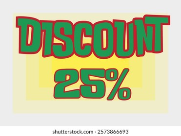 Big discount sale background. Discount illustration with large percentage numbers on a different colored background.