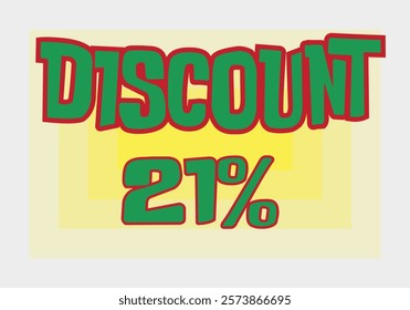 Big discount sale background. Discount illustration with large percentage numbers on a different colored background.