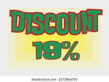 Big discount sale background. Discount illustration with large percentage numbers on a different colored background.