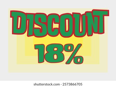 Big discount sale background. Discount illustration with large percentage numbers on a different colored background.