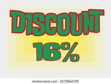 Big discount sale background. Discount illustration with large percentage numbers on a different colored background.