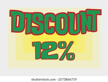 Big discount sale background. Discount illustration with large percentage numbers on a different colored background.