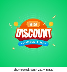 Big discount social media post template