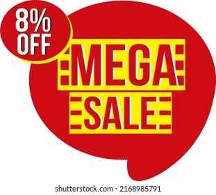 Big discount special sale banner template design. Super Sale, end of season special offer banner. mega sale vector illustration.
