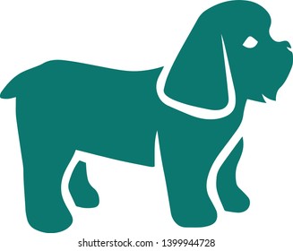 Big dog icon in trendy flat style isolated on white background