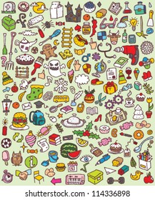 Big Doodle Icons Set : collection of numerous small hand-drawn illustrations (vignette) : No. 6