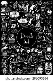 Big doodle set - Coffee, tea, bakery