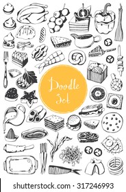 Große Doodle-Set - Küchen- und Essecke