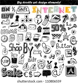 big doodle set - internet icon