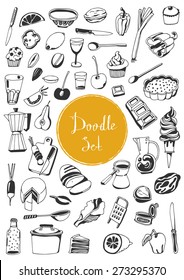 Big doodle set - Kitchen tools & food
