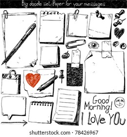 Big doodle set : Paper for your message