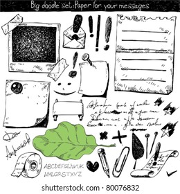 Big doodle set : Paper for your message