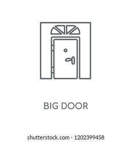 Big Door linear icon. Big Door concept stroke symbol design. Thin graphic elements vector illustration, outline pattern on a white background, eps 10.