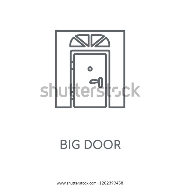 Big Door linear icon. Big Door\
concept stroke symbol design. Thin graphic elements vector\
illustration, outline pattern on a white background, eps\
10.